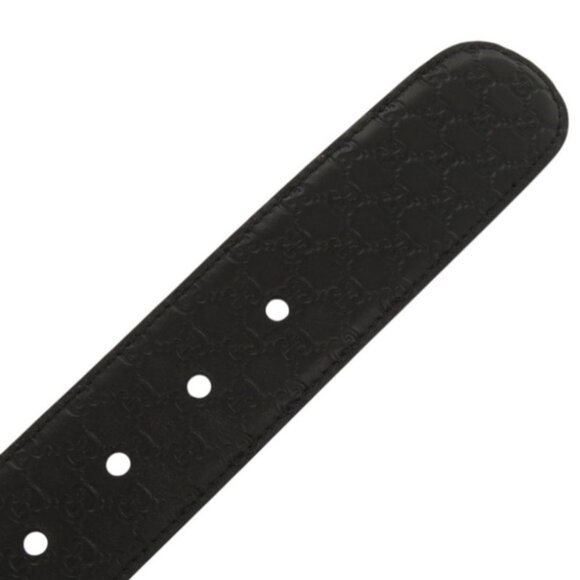 Gucci Micro Guccissima Leather Black Belt